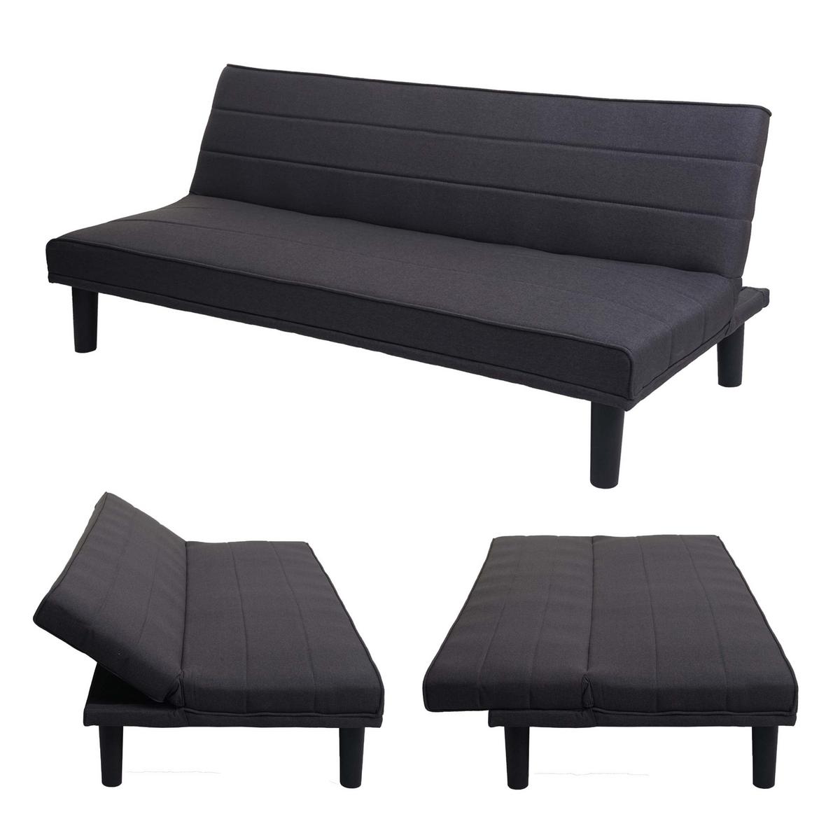SCHLAFSOFA Anthrazit - Anthrazit, Textil (165/72/78cm) - MCW
