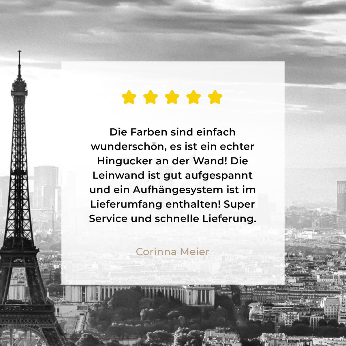 LEINWANDBILD Paris - Skyline - Eiffelturm - Stadt - Wolken Deko Groß 90x90 cm - Dunkelgrau, Textil (90/90cm) - MuchoWow