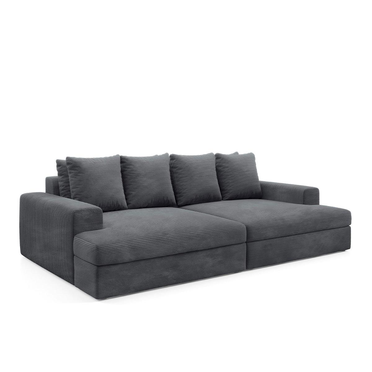 SOFA Paola 3 Sitzplätze Grau - Grau, Holz (272/86/167cm) - Petits-meubles