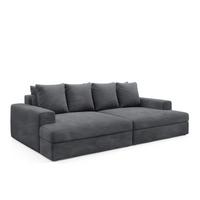 SOFA Paola 3 Sitzplätze Grau - Grau, Holz (272/86/167cm) - Petits-meubles