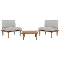LOUNGE-SET 2-sitzer Akazienholz Hellbraun Frascati - Grau, Holz - Beliani