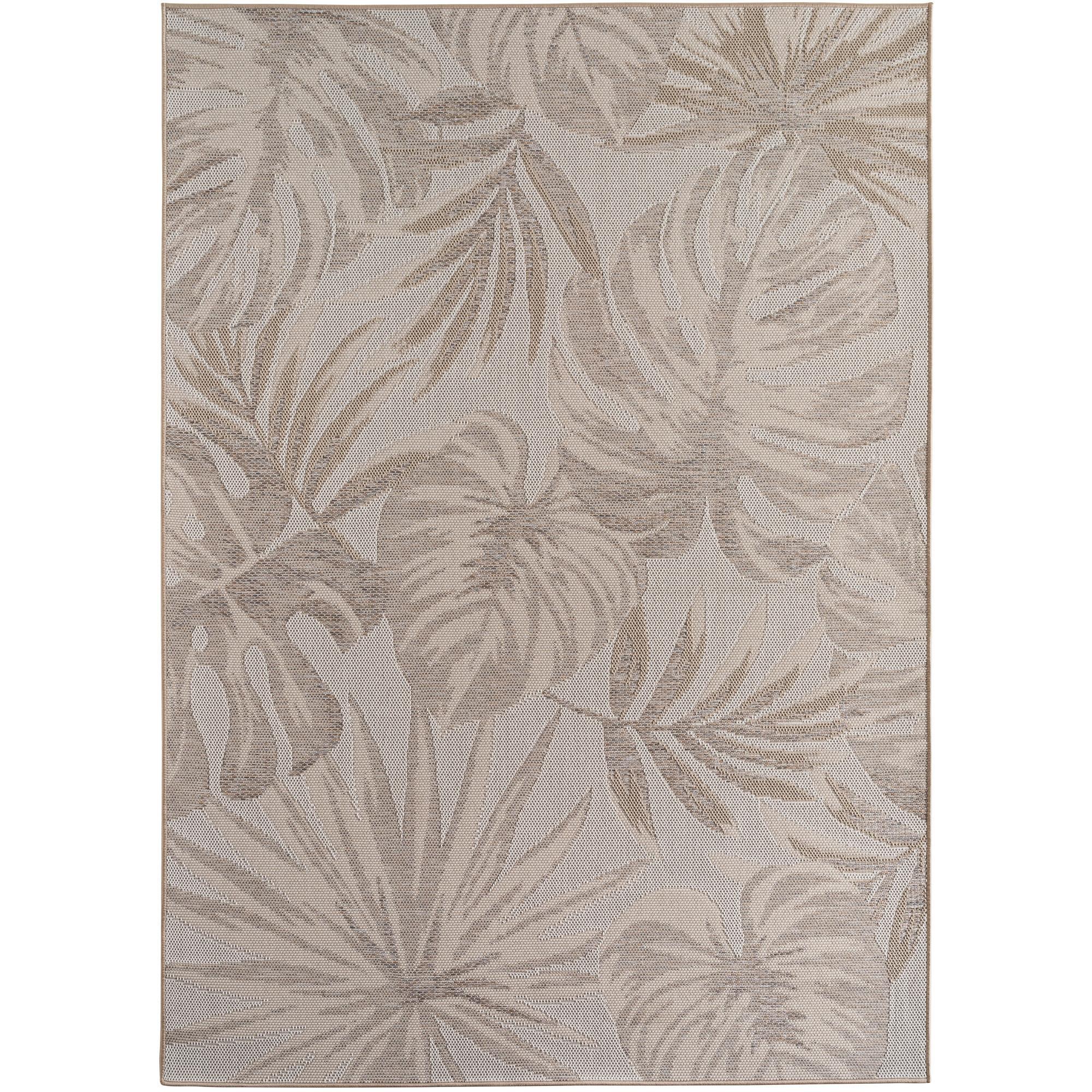 TEPPICH Outdoor VENTOUX in Beige, mit Tropen-Motiv, 240 x 340 cm - Beige, Textil (340/240cm) - KADIMA DESIGN