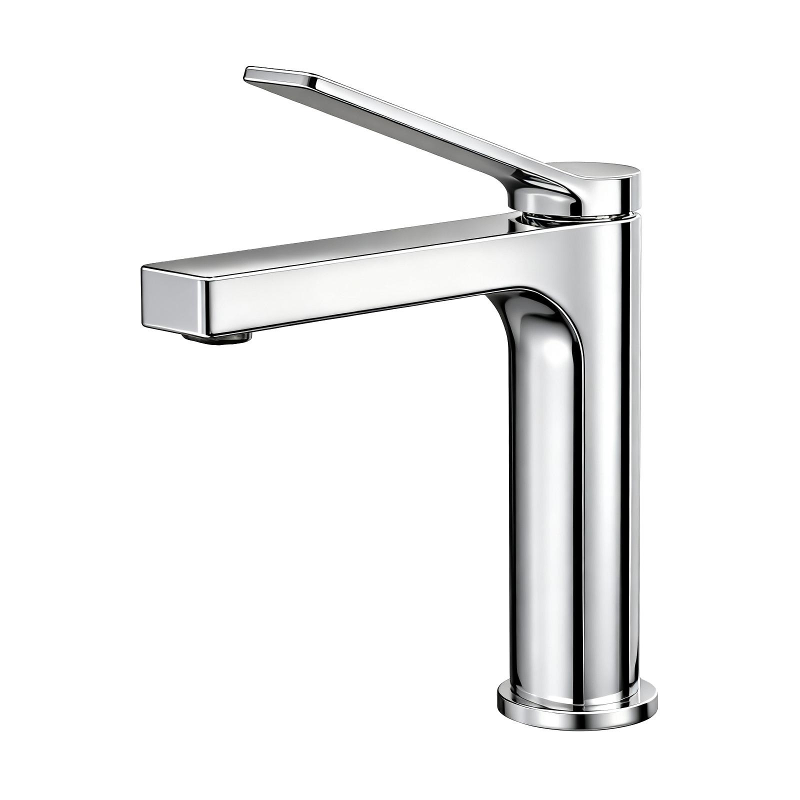 WASCHTISCHARMATUR Chrom 19,5/17,3/4,6 cm - Chromfarben, Metall (17.3/19.3/4.6cm) - EMKE