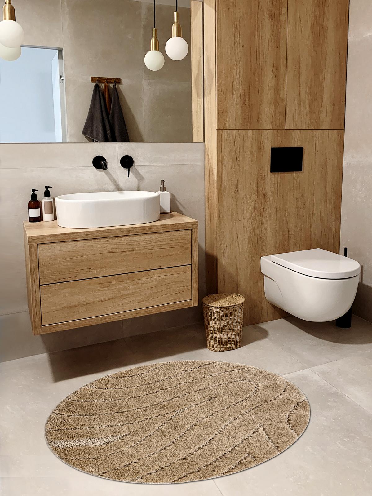 TEPPICH Dywaniki łazienkowe 50 cm - Beige, Textil (50/50cm) - rugsX