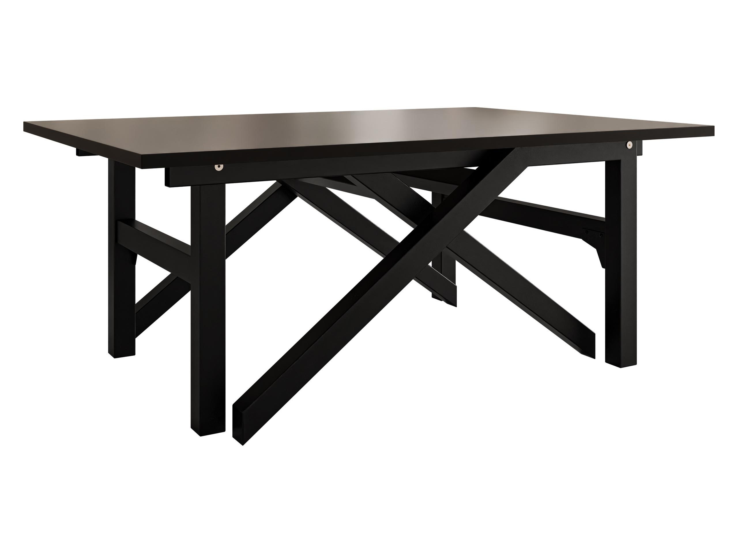 2-IN-1 COUCHTISCH UND ESSTISCH Xena Bis - Schwarz, Holzwerkstoff/Metall (70/100/45cm) - MIRJAN24
