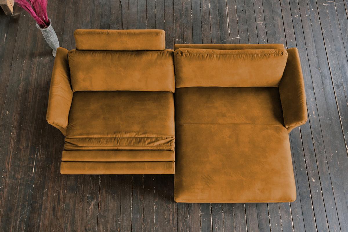 ECKSOFA MIT MOTORISCHER RELAXFUNKTION MALTA Rotbraun Webstoff Relaxfunktion - Rotbraun/Cognac, Buchenholz/Textil (302/175cm) - KAWOLA