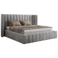 POLSTERBETT GOLETTA CLASSIC 180/200 - Hellgrau Velvet - Multipocket-Matratze - Hellgrau, Textil (180/200cm) - MKS