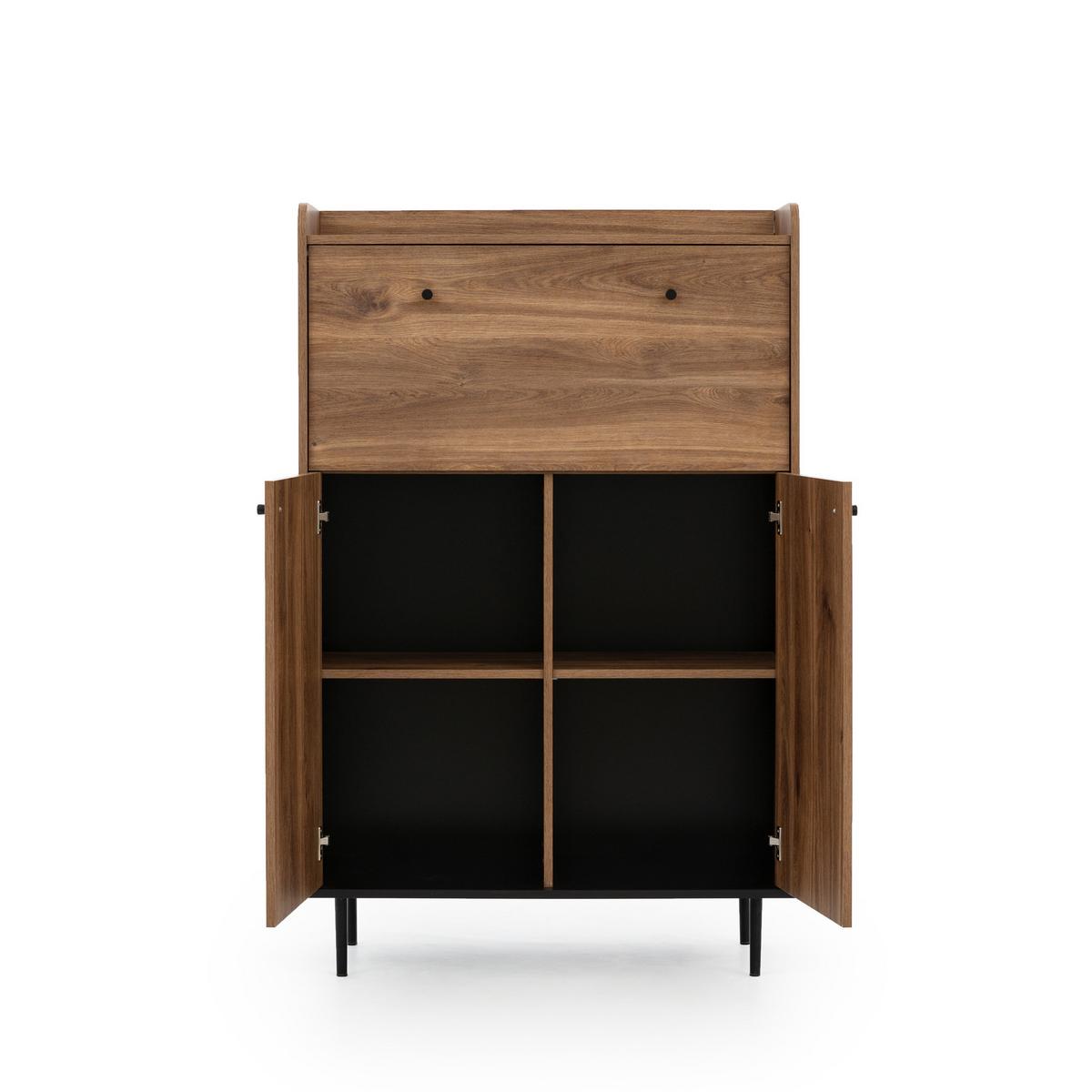 KOMMODE Vasilia mit 3 Türen, Brandy Castello - Eichefarben, Holzwerkstoff (90/140/40cm) - Beautysofa