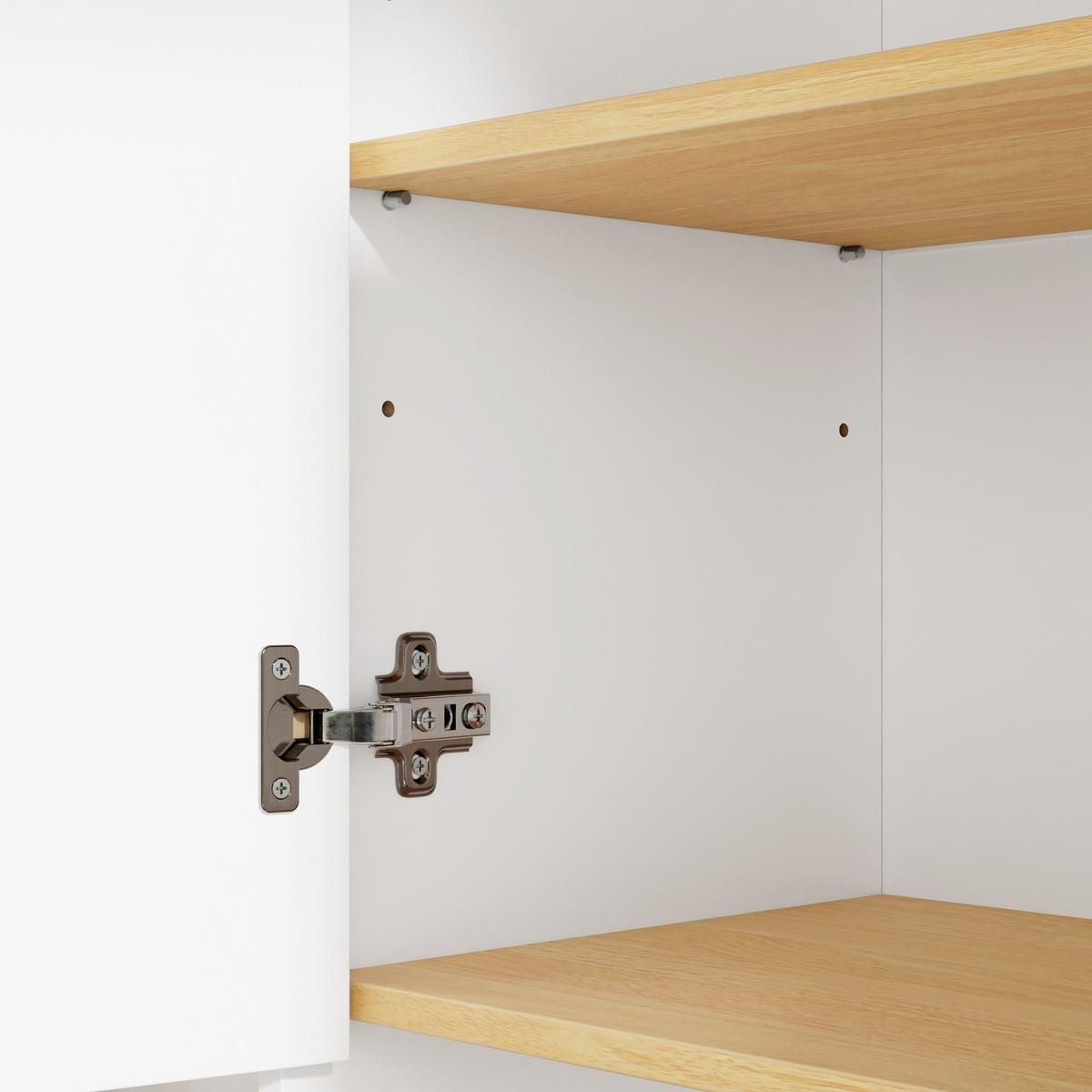 HOCHSCHRANK mit Aufbewahrungsfunktion BZR241-E-W - Weiß, Holzwerkstoff (30/180/60cm) - SoBuy
