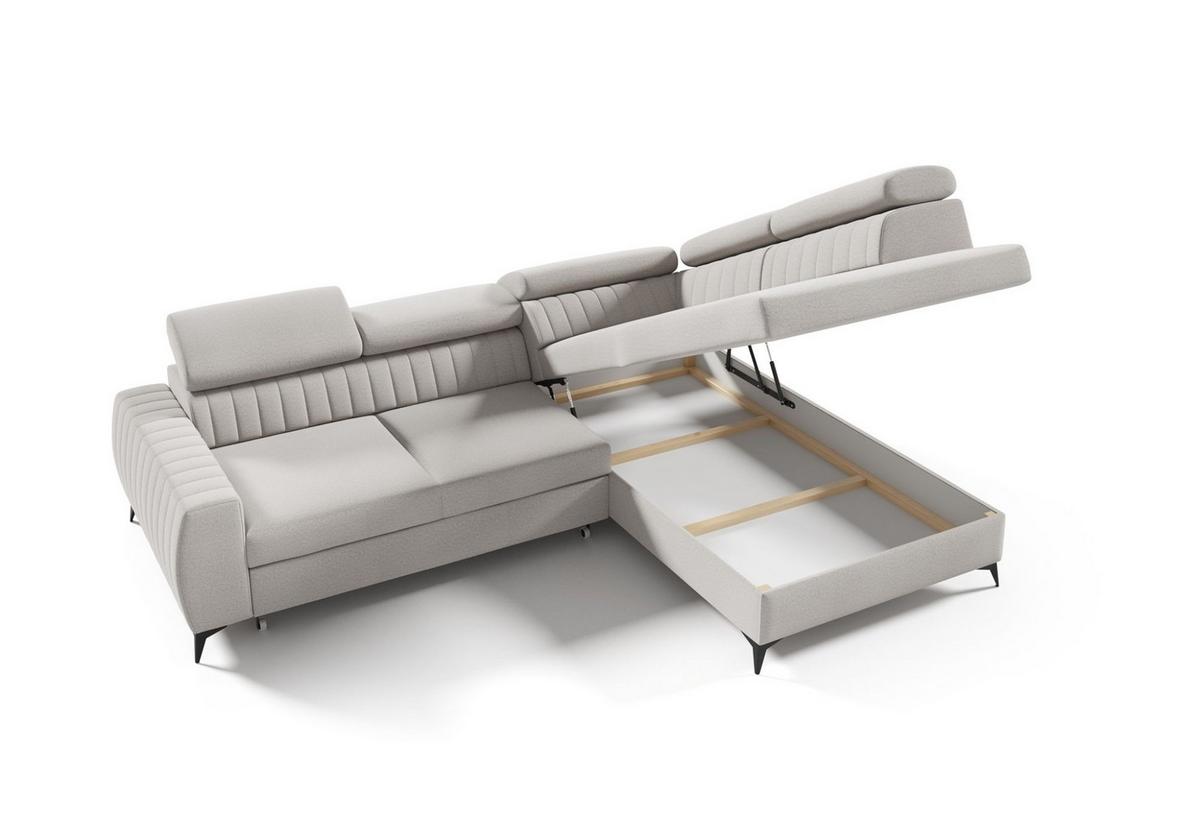 ECKSOFA Toronto - Dunkelgrau, Holzwerkstoff/Textil (270/200cm) - Fun Möbel
