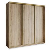 SCHWEBETÜRENSCHRANK NISSE 200/205/60 cm 3-türig Sonoma Eiche - Sonoma Eiche, Holzwerkstoff (200/205/60cm) - MASSENO