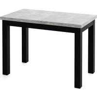ESSTISCH Arden rechteckig, Beton Grau 100/60/73 cm - Hellgrau/Schwarz, Holz/Holzwerkstoff (60/100/73cm) - WFL GROUP
