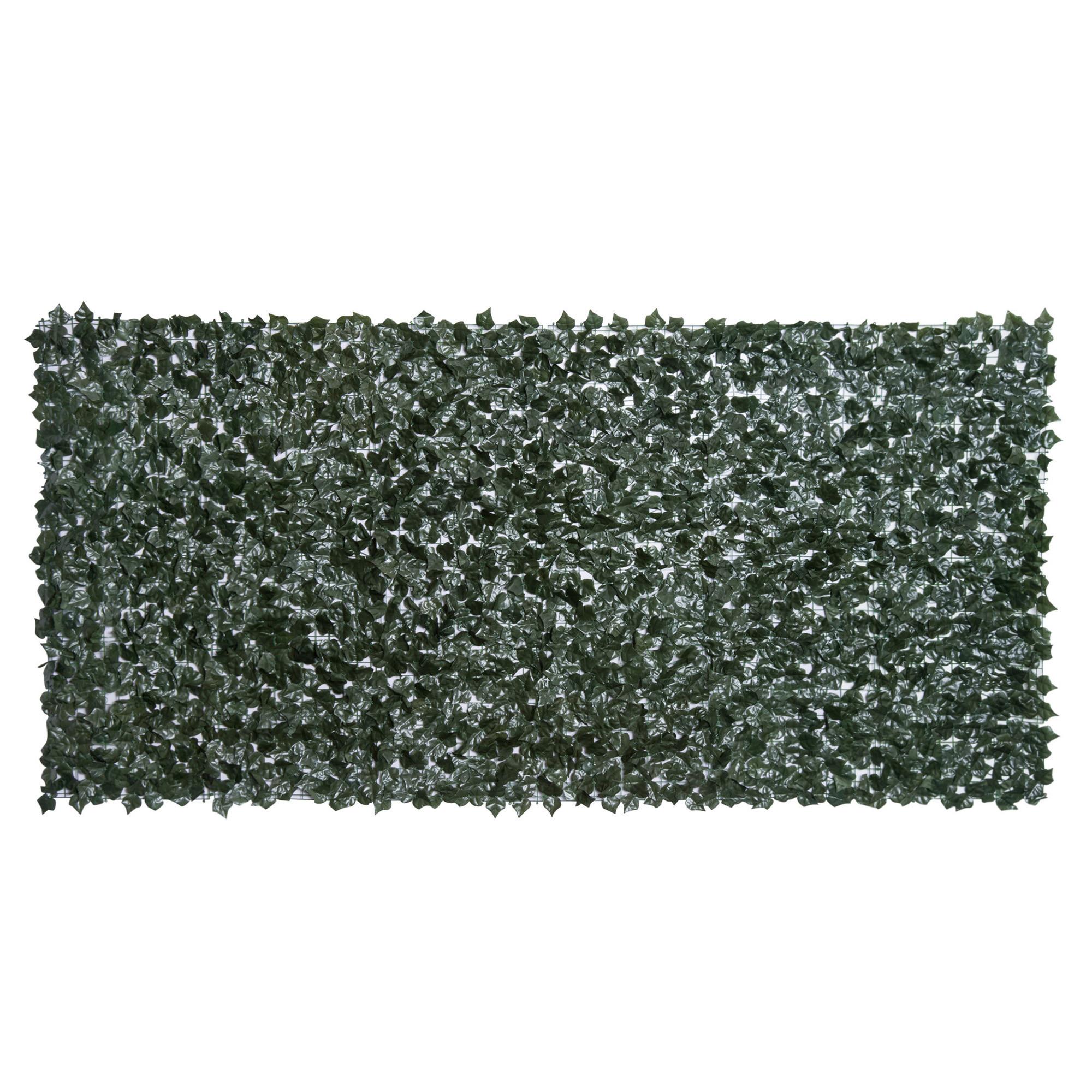 KÜNSTLICHE Hecke Sichtschutzhecke Pflanzen Hecke Wanddekoration Dunkelgrün - Grün, Kunststoff (1/150cm) - Outsunny