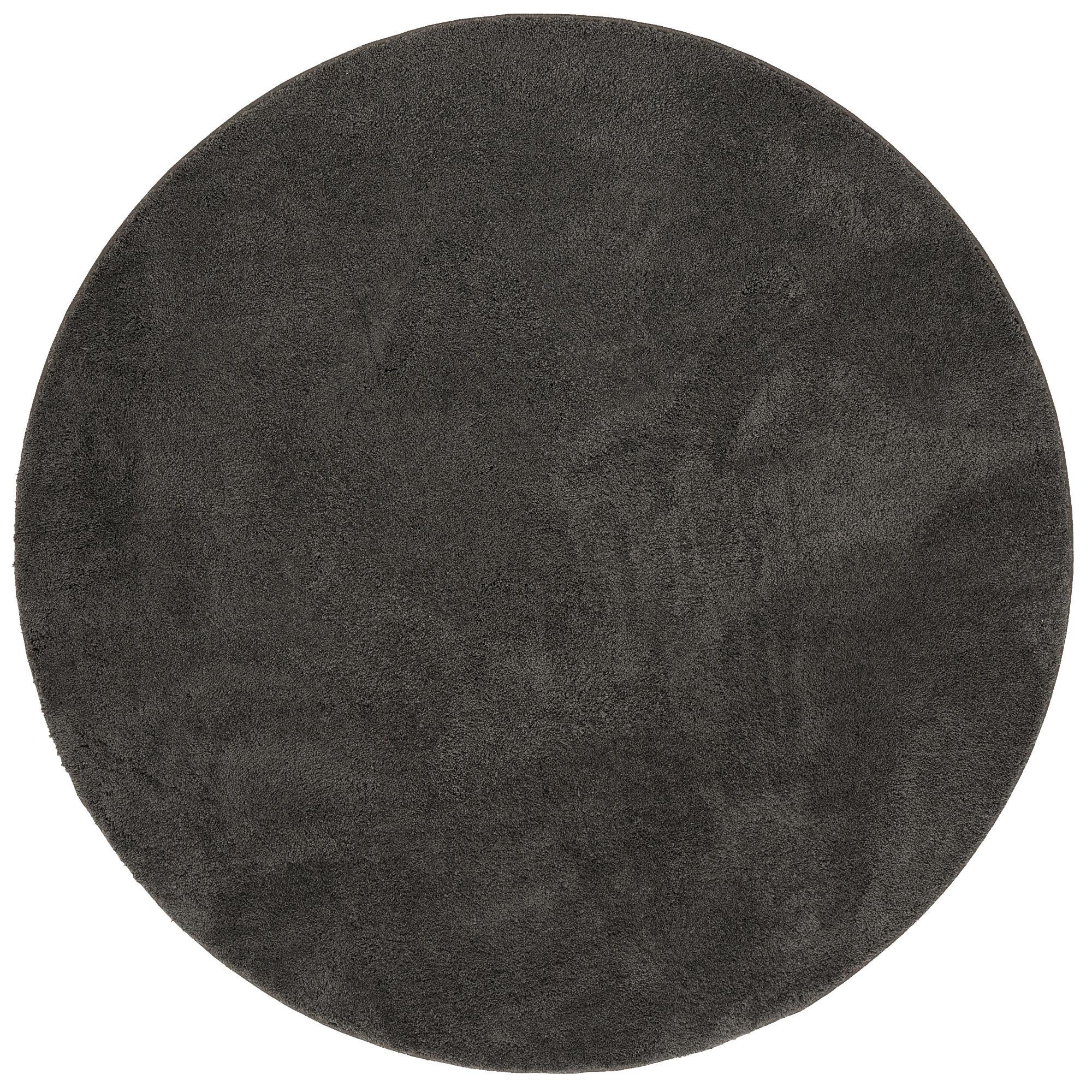HOCHFLOR SUPER SOFT TEPPICH SILKY RUND - Anthrazit, Textil (120/120cm) - Pergamon