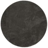 HOCHFLOR SUPER SOFT TEPPICH SILKY RUND - Anthrazit, Textil (120/120cm) - Pergamon