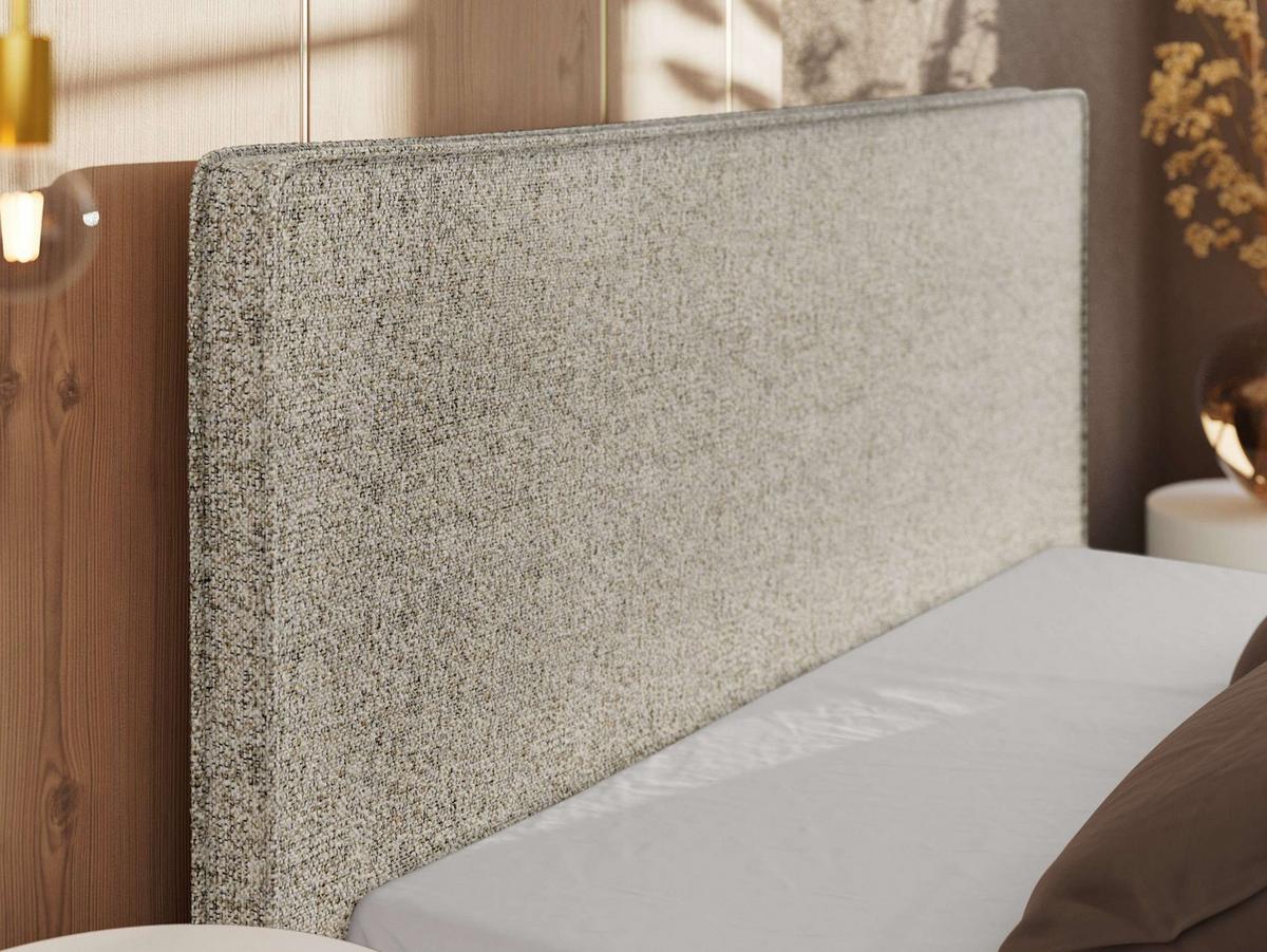POLSTERBETT CORIVO CLASSIC 140/200 - Beige Strukture - Pocket-Matratze - Beige/Schwarz, Kunststoff/Textil (140/200cm) - MKS