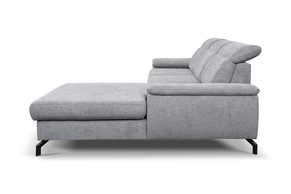 ECKSOFA Margit Mit Schlaffunktion - Grau, Holzwerkstoff/Textil (276/184cm) - Fun Möbel