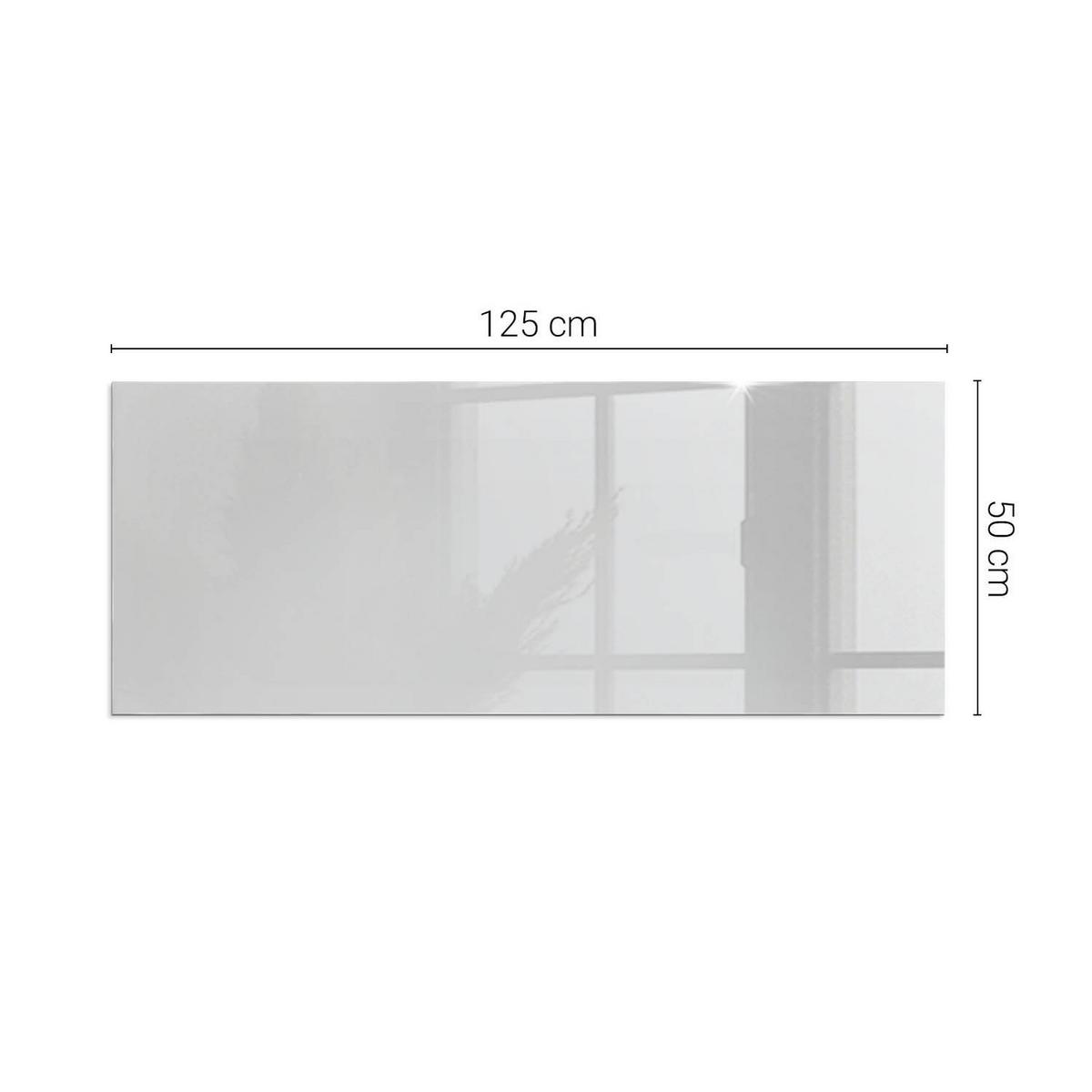 GLASPLATTE für Kamin 125x50 cm - Grau, Glas (125/50/0.4cm) - TULUP