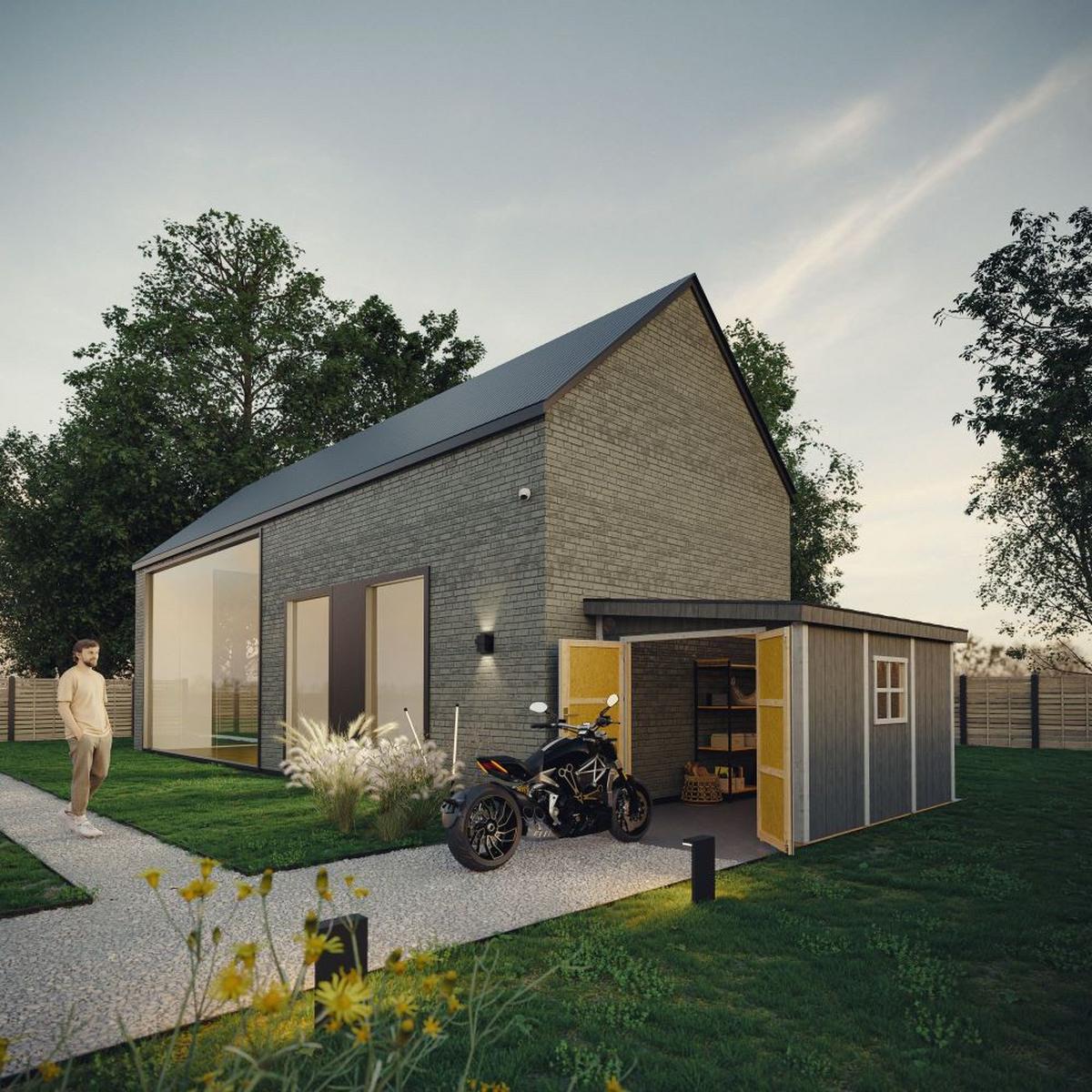GARTENHAUS 8,68 m² - H231x248x412 cm - Ohne Boden und Seitenwand – M939B-TUNDRA GREY - Grau, Holz (236/231/368cm) - Timbela