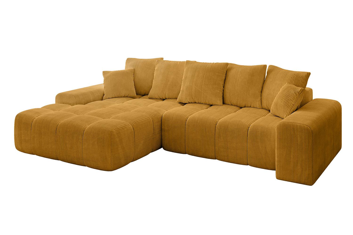 ECKSOFA Ottomane Links ENSI-L - 267x164x69 cm Currygelb - Currygelb, Holzwerkstoff/Kunststoff (267/164cm) - ALTDECOR