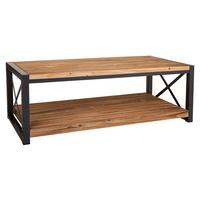 BEISTELLTISCH aus Metall und Holz, 122x60x44cm - Multicolor, Holz (60/122/44cm) - Wanderlust