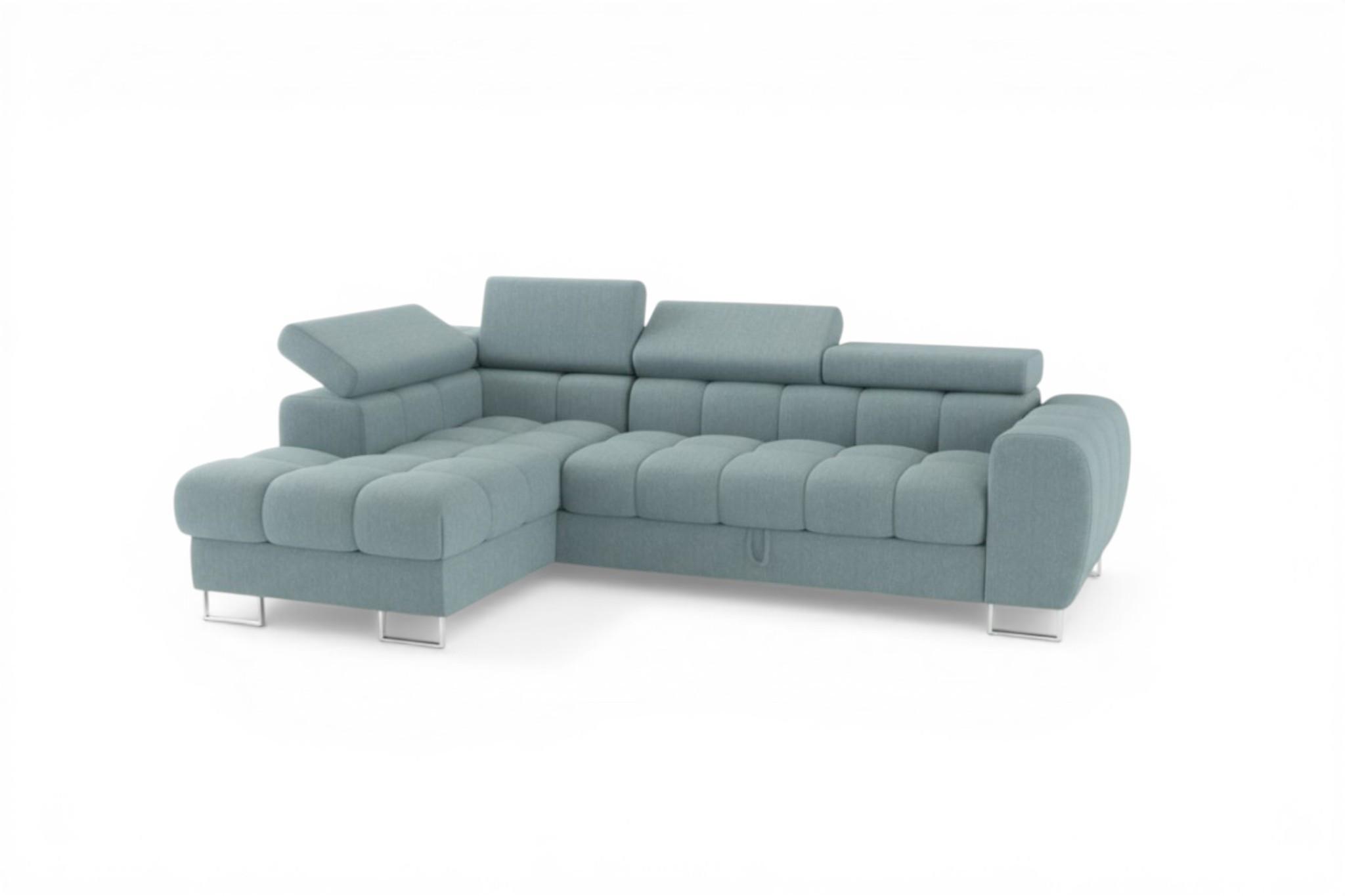 ECKSOFA Bastien Mit Schlaffunktion - Türkis, Holzwerkstoff/Textil (170/260cm) - Fun Möbel