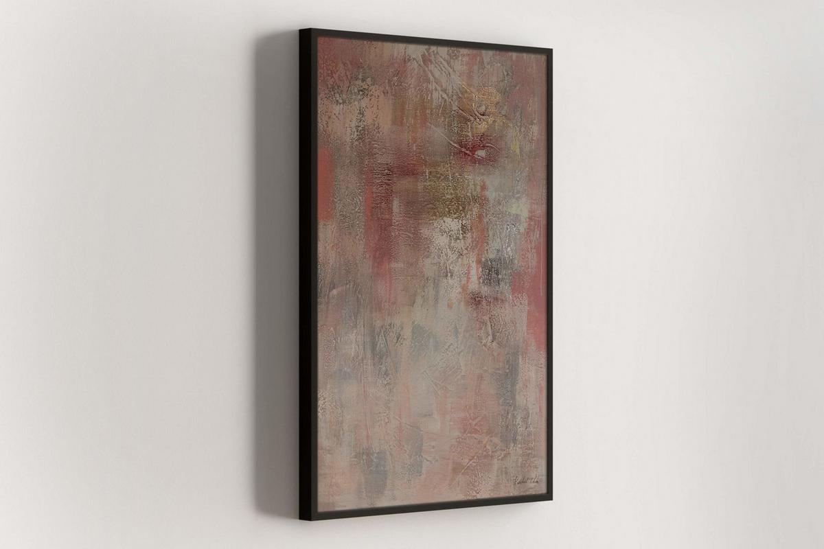 ACRYLBILD HANDGEMALT 80/120 cm - Pink/Rot, Holz/Textil (80/120cm) - KUNSTLOFT