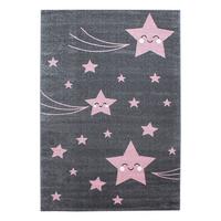KINDERTEPPICH TASNA, mit Sternen-Motiv, Rosa, 80 x 150 cm - Rosa, Textil (150/80cm) - KADIMA DESIGN