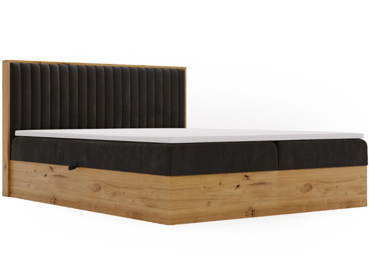 BOXBETT Forest 140x200 Anthracite - Anthrazit, Holz/Textil (140/200cm) - Graingold