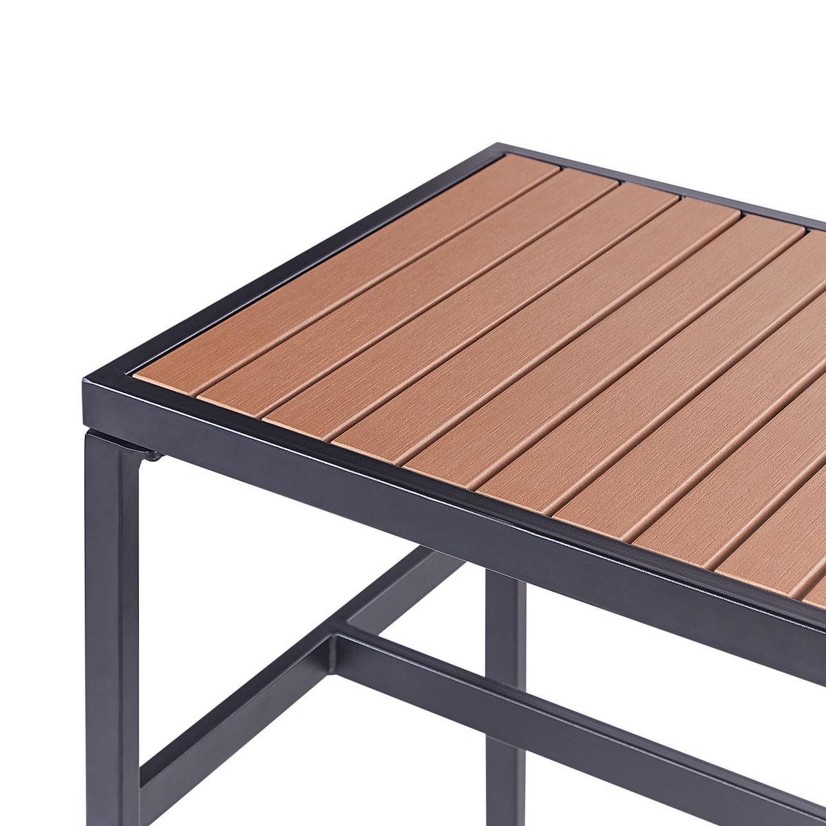GARTENMÖBEL-SET 2-Sitzer Schwarz Avetrana - Hellbraun/Schwarz, Metall - Beliani