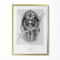 BILDERRAHMEN 50x70 cm Goldfarbig - Goldfarben, Kunststoff (52/72/1.3cm) - TULUP