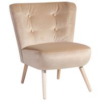SESSEL Kassi Bezug Samtvelours Buche natur / sand - Sandfarben, Kunststoff (69/80/68cm) - 58aufmkessel