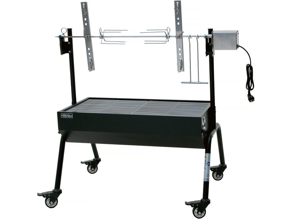 HOLZKOHLENGRILL senator Schwarz - Schwarz, Metall (69/96/106cm) - Habitat Garten