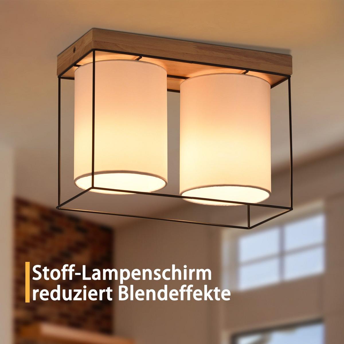 DECKENLEUCHTE Lockhart 13.5/28/21cm - Schwarz, Metall (28/13.5/21cm) - Nettlife
