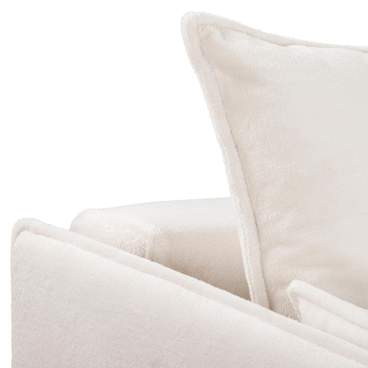 BETTSOFA ARNO Beige Plüsch-Stoff mit Schlaffunktion - Beige, Textil (102/97/216cm) - MASSENO