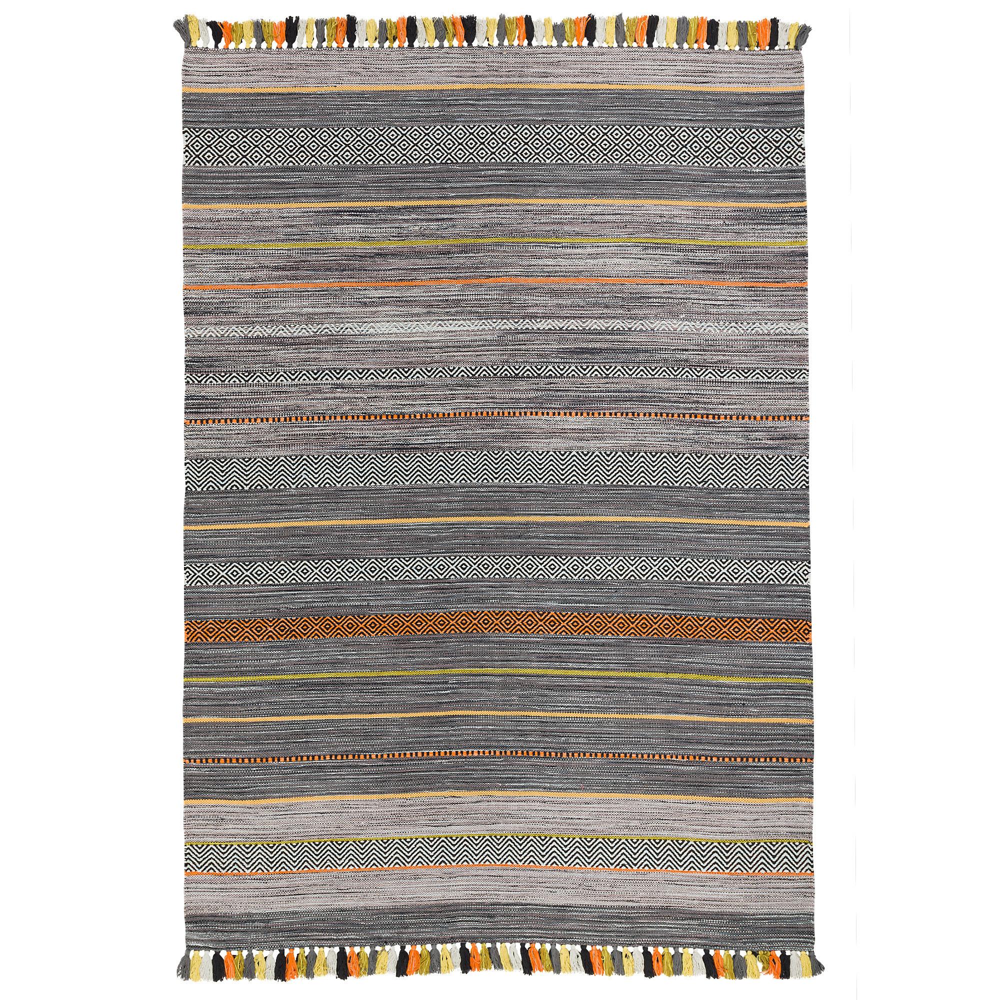 NATUR TEPPICH KELIM KALLEEN - Anthrazit, Textil (200/300cm) - Pergamon