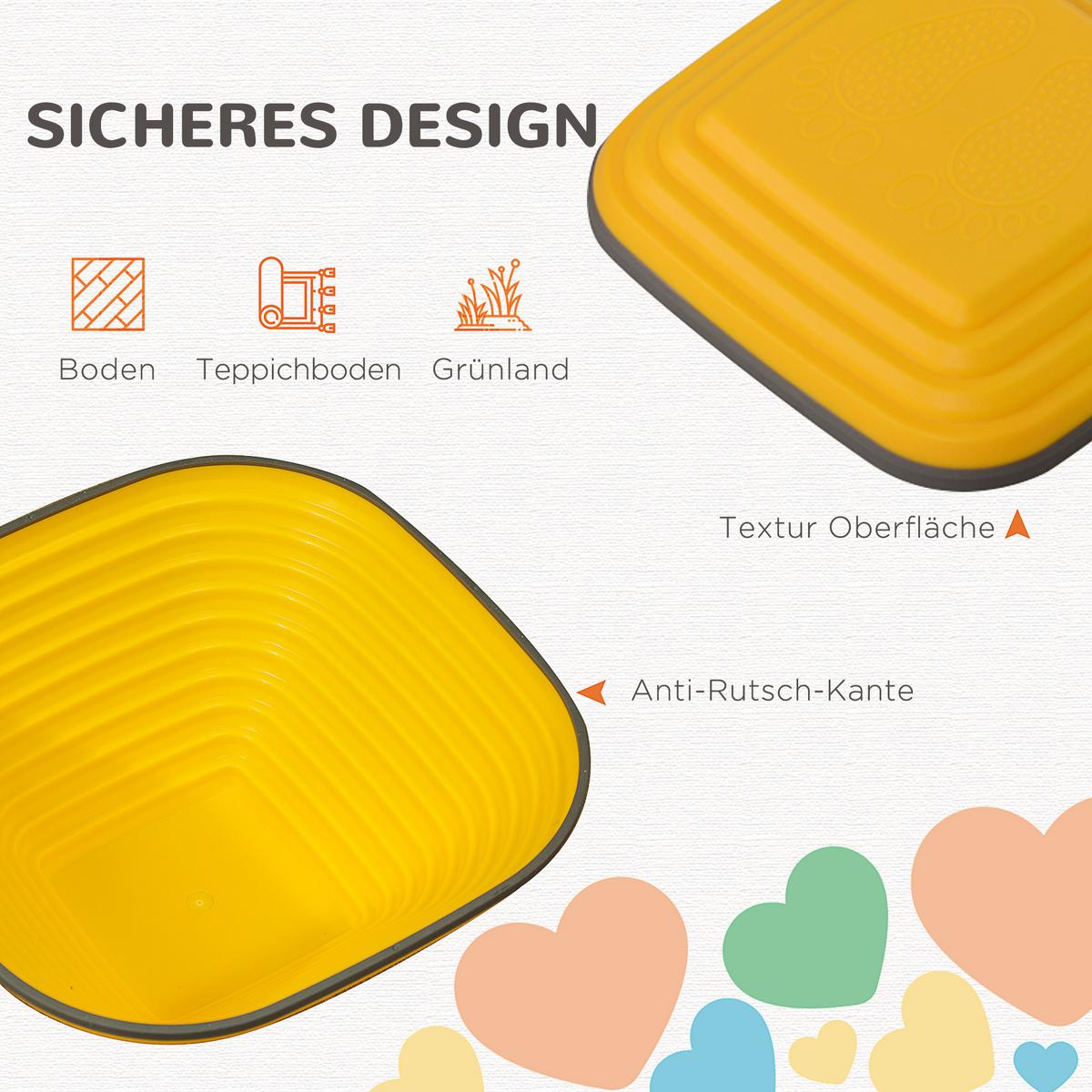 BALANCE-TRITTSTEINE, 6er-Set, stapelbar & leicht, rutschfest, für Innen/Außen - Multicolor, Kunststoff (34.3/15.5/34.3cm) - AIYAPLAY