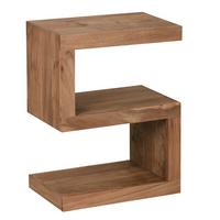 BEISTELLTISCH Massivholz S Cube Landhausstil Design MUMBAI, Akazie 30x44x60 cm - Akaziefarben, Holz (44/30/60cm) - KADIMA DESIGN