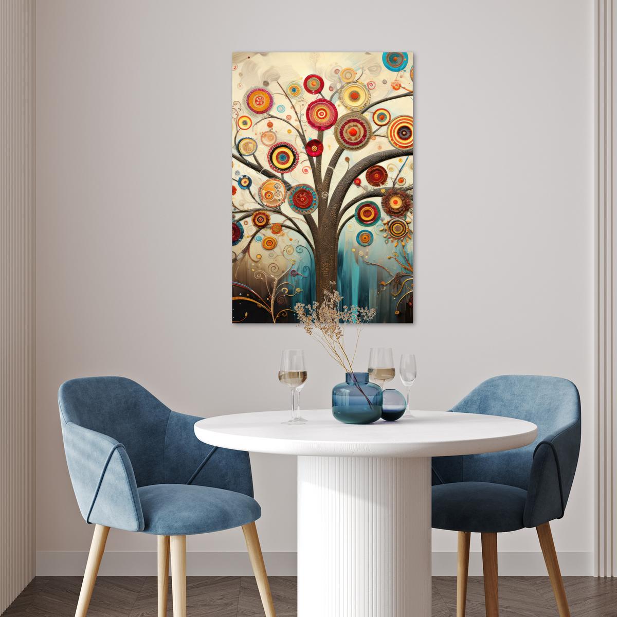 POSTER Baum - Baum des Lebens - Farbe Wanddeko 40x60 cm - Braun, Papier (40/60/0.1cm) - MuchoWow