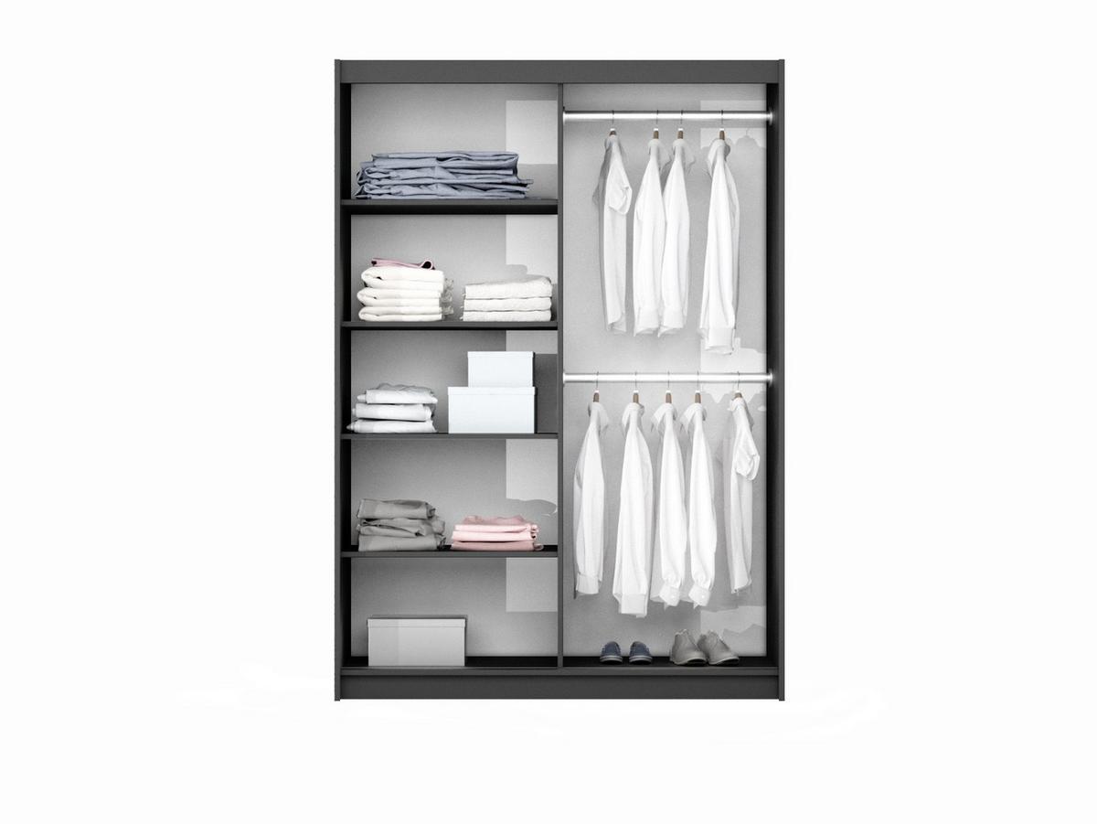 SCHWEBETÜRENSCHRANK IVERN 151/215/65 cm 2-türig mit Spiegel Beige - Beige, Holzwerkstoff (151/215/65cm) - MASSENO