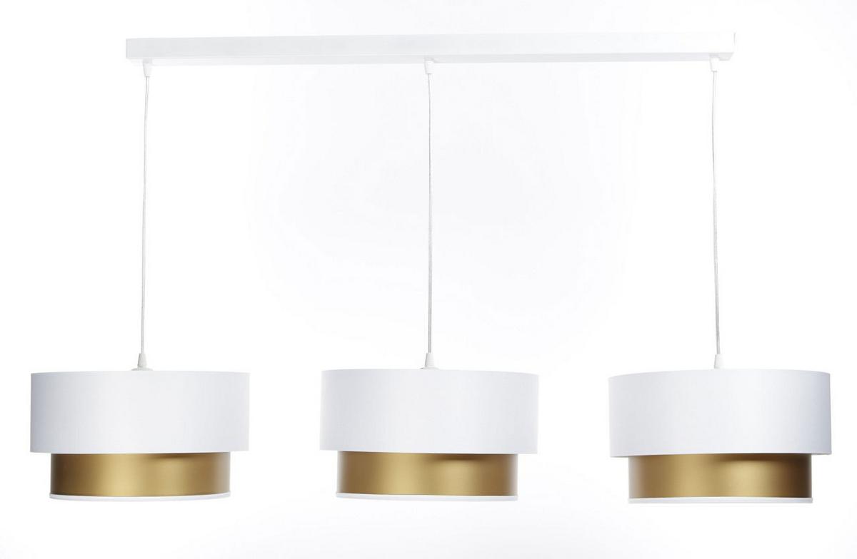 HÄNGELEUCHTE Gold 30/88 cm - Weiß, Kunststoff (30/2.6/88cm) - ONZENO