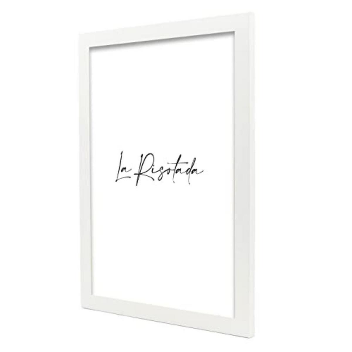 POSTER Set mit 4 Lachen TypografieStil A3 Weißer Rahmen - Weiß, Papier (29.7/3cm) - Nacnic
