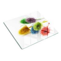 GLASPLATTE 60x52 cm Distel - Multicolor, Glas (60/0.4/52cm) - TULUP