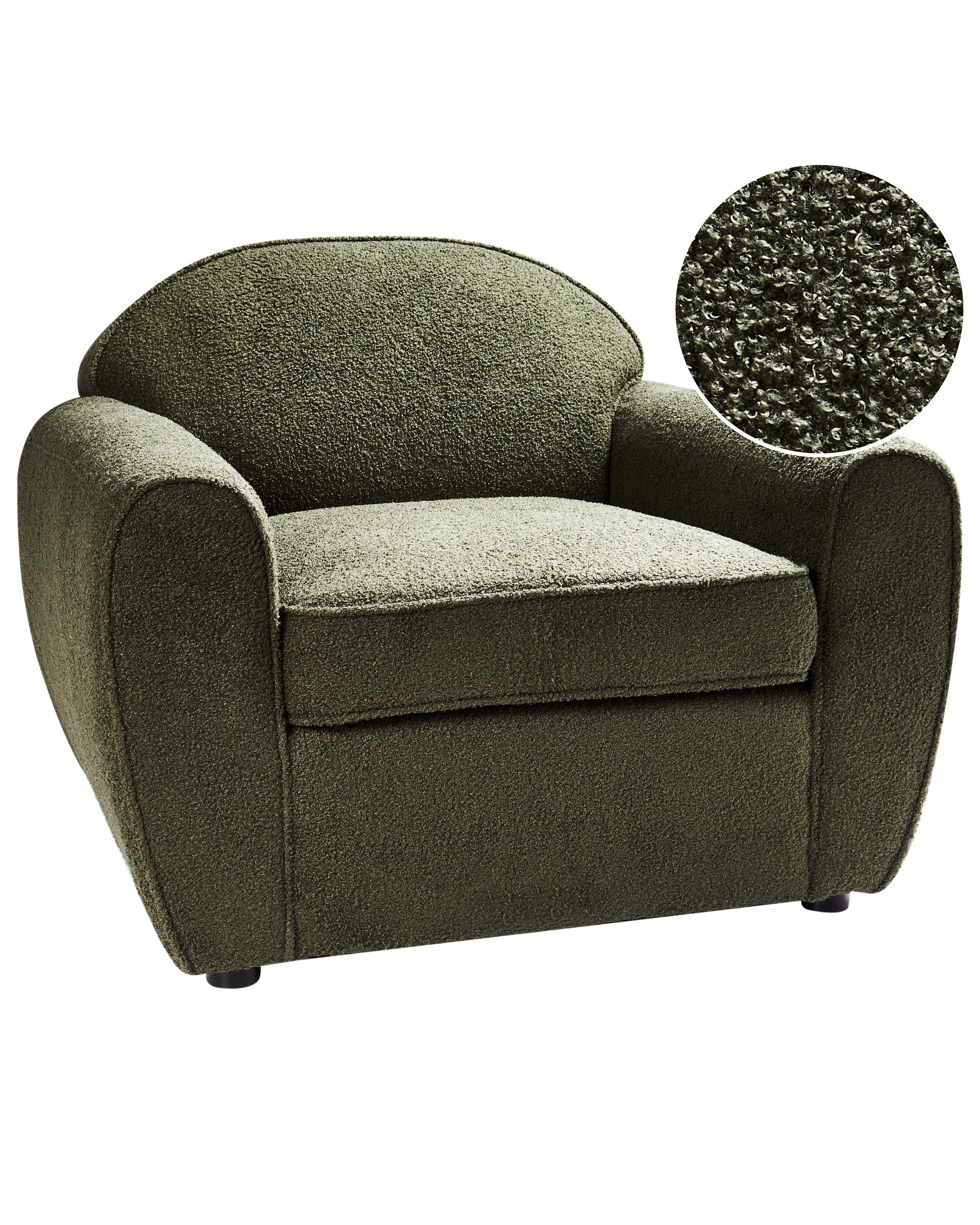 SESSEL Dunkelgrün Ellede - Dunkelgrün, Textil (93/73/90cm) - Beliani