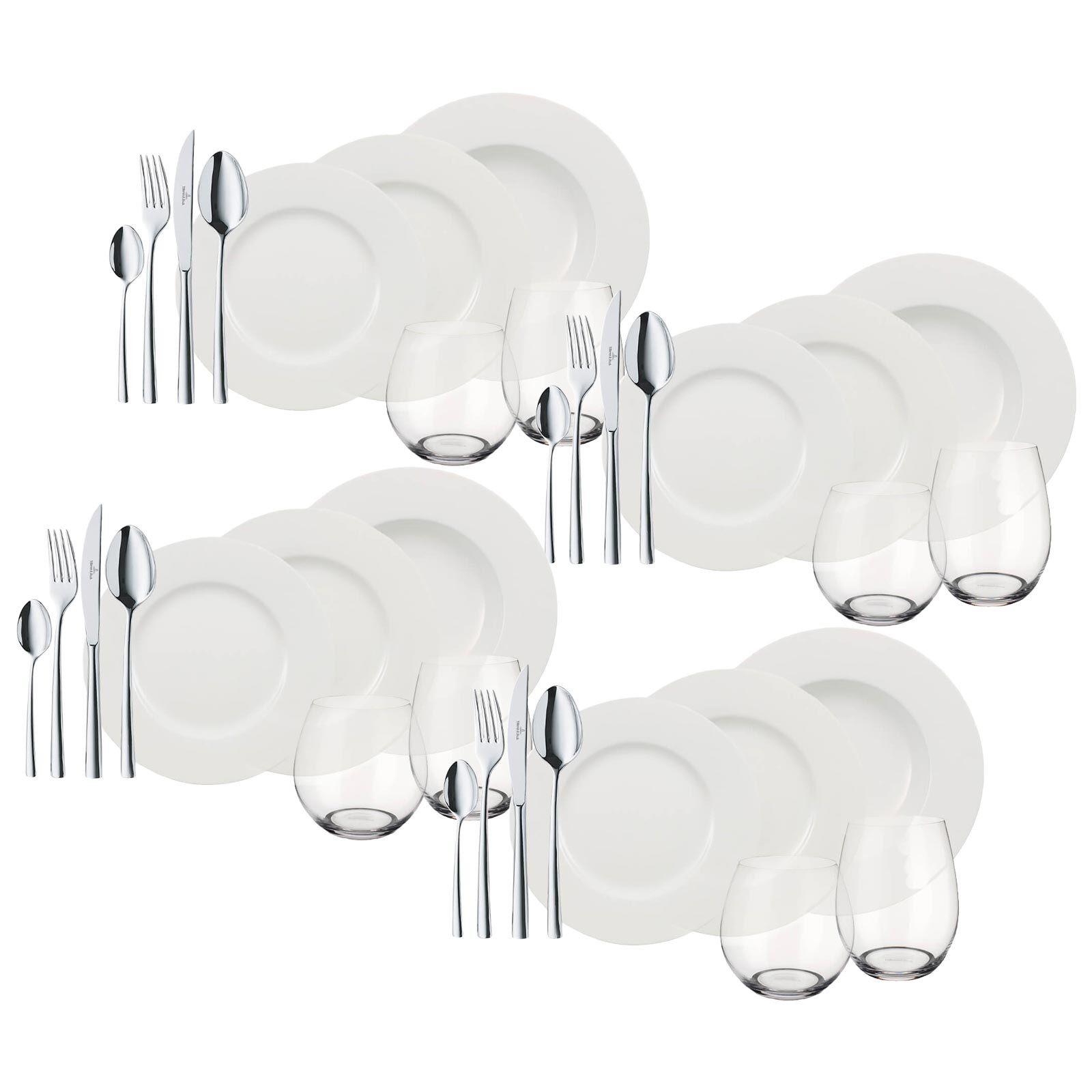STARTER-SET Wonderful World weiß 36-tlg. - Weiß, Glas/Keramik (2/2/2cm) - Villeroy & Boch