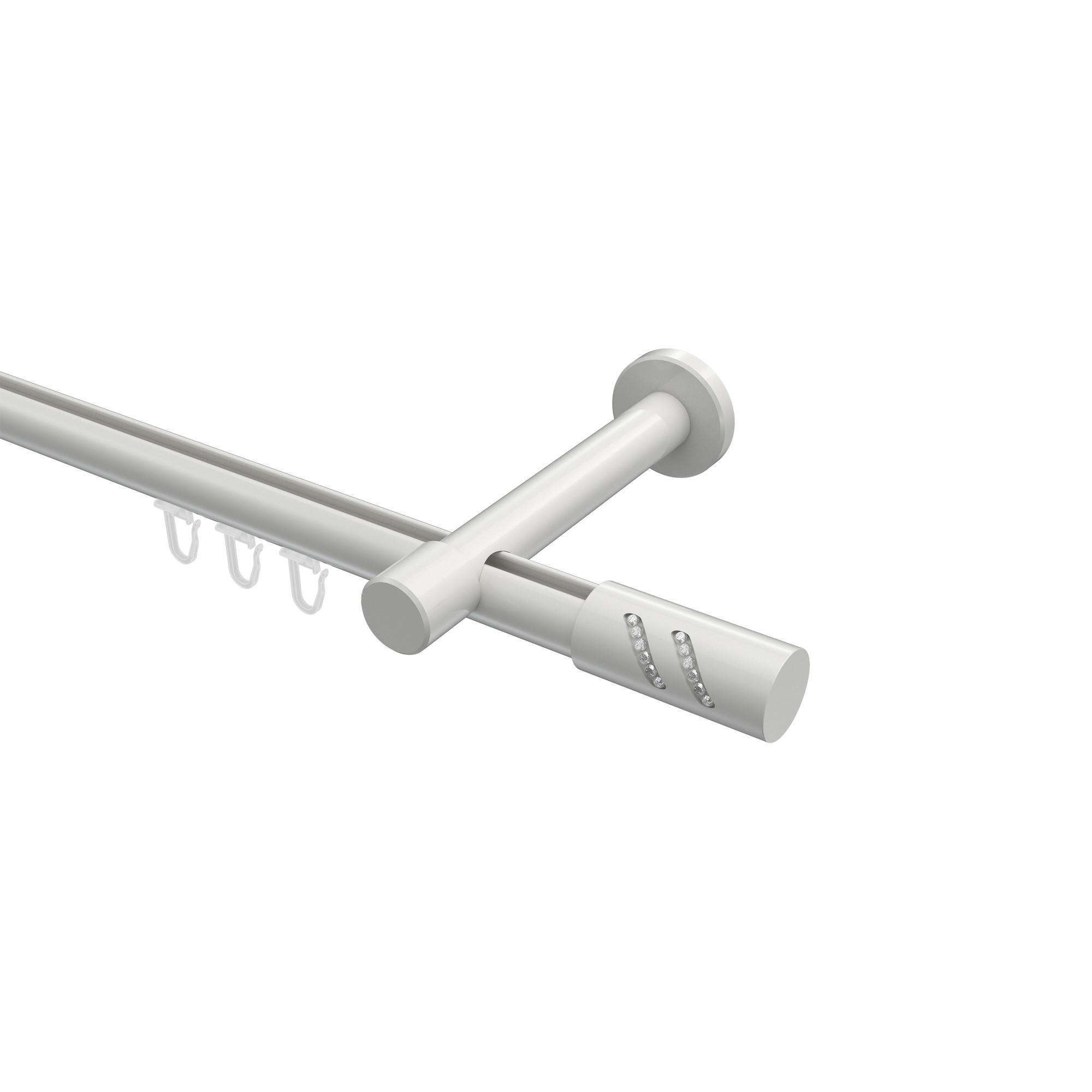 GARDINENSTANGE INNENLAUF Prestige Zoena 140 cm, 1-läufig, 20 mm Ø Weiß - Weiß, Metall (140cm) - INTERDECO