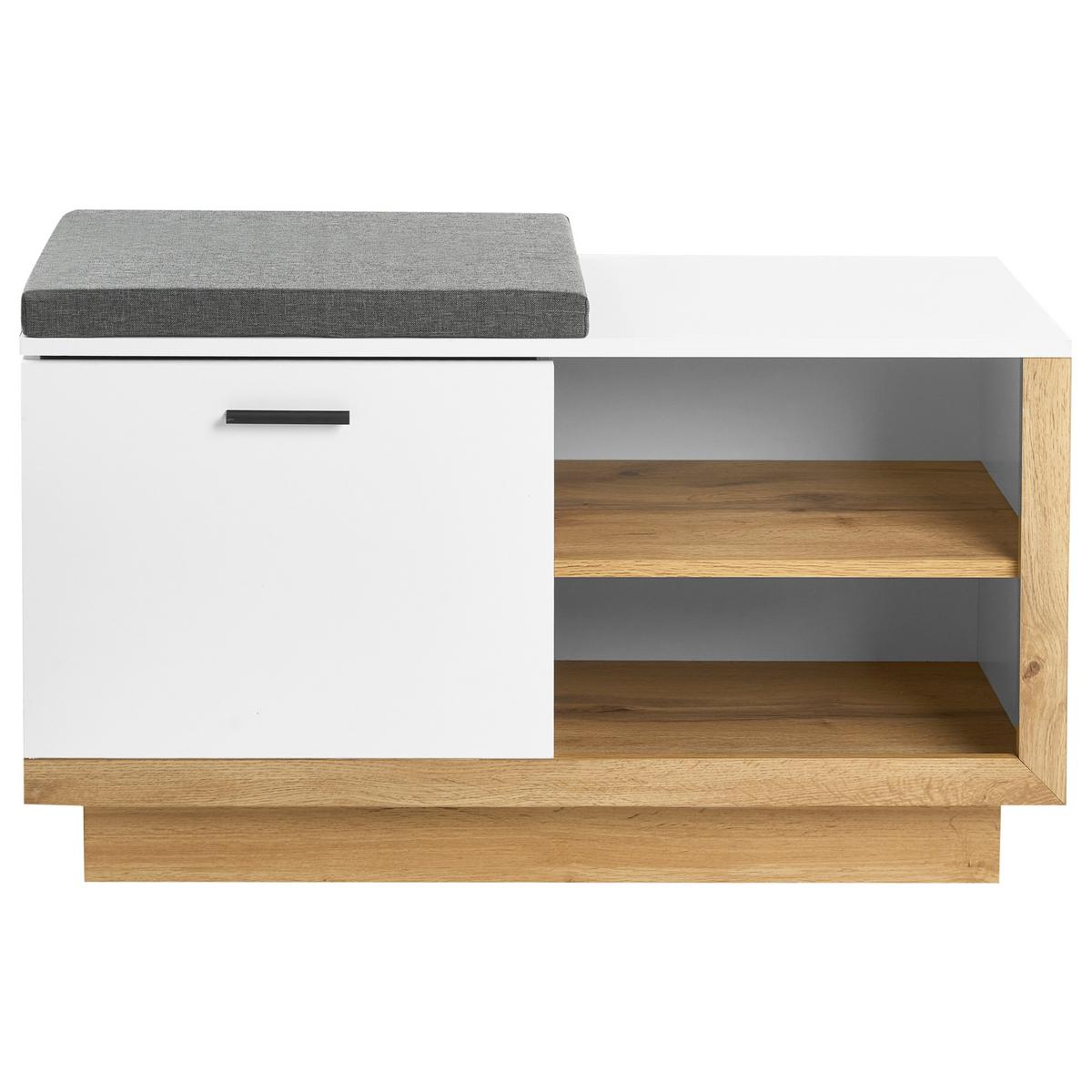FLUR-SET Weiß Corowa - Hellbraun/Weiß, Holzwerkstoff (90/53/40cm) - Beliani