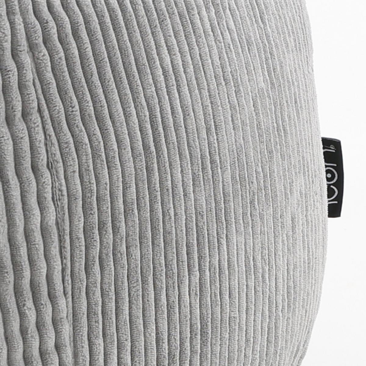 SITZSACK Klassisch + Hocker, Cord - Hellgrau/Grau, Kunststoff/Textil (85/50/85cm) - icon