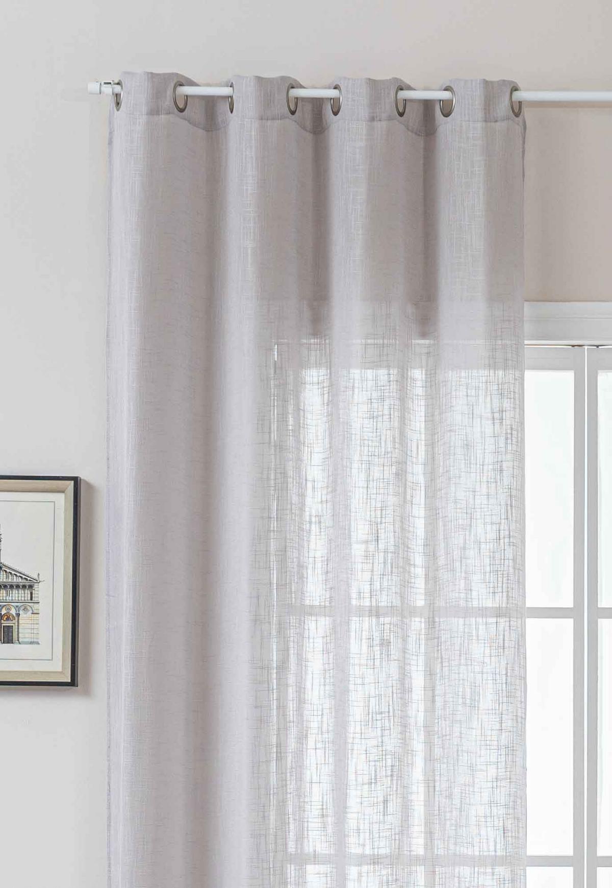 GARDINE SEOUL HxB 245x140 cm Grau - Grau, Textil (140/245cm) - Gardinenbox