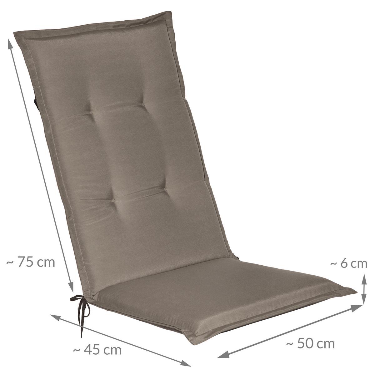 HOCHLEHNER Loft HL 120x50x6cm Taupe (6tlg) - Taupe, Textil (50/120cm) - Beautissu 